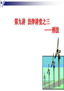 第九讲我国的刑法法律制度(1)