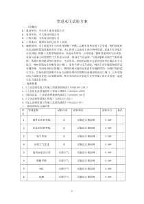 管道水压试验方案(DOC)