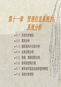 管理信息系统的系统分析