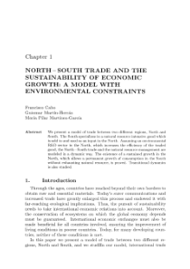 1.North ― South Trade and the Sustainability of Ec