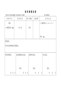 技术复核记录