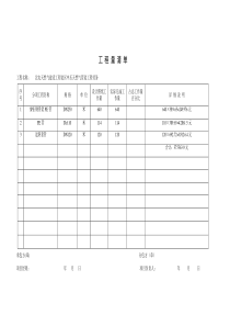 工程量确认单