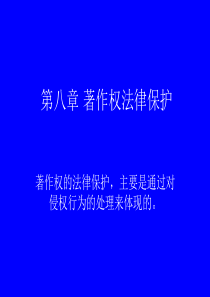 第八章著作权法律保护