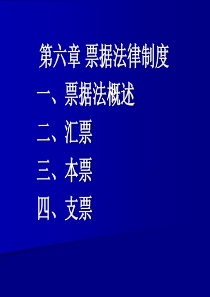 第六章票据法律制度