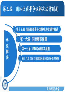 第十五章国际民商事争端解决法律制度概述