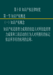 第十章知识产权法律制度