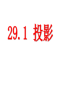 29.1投影(第二课时)