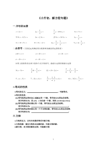 《小升初解方程专项练习》