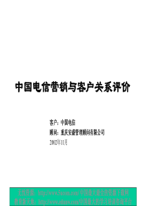 中国电信营销与客户关系评价