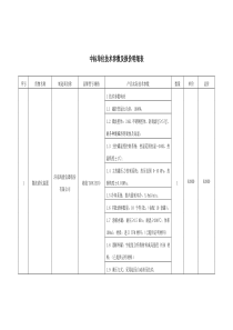 中标单位技术参数及报价明细表