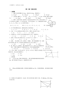 北师大版八年级上册数学复习题(经典)