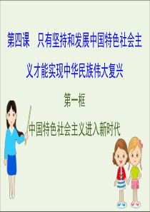 2020版新教材高中政治4.1中国特色社会主义进入新时代课件新人教版必修1