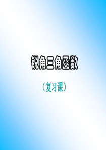 解直角三角形复习课资料