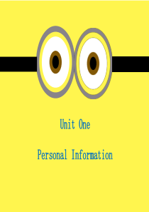 Unit-1-Personal-Information课件