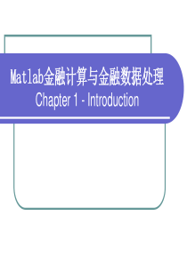 金融数据分析与处理-Chapter-1-导论