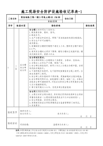 施工现场安全防护设施验收记录表汇总