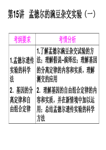 2015生物一轮复习-基因分离定律