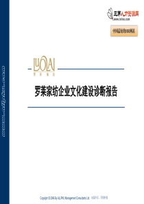 企业文化建设诊断报告