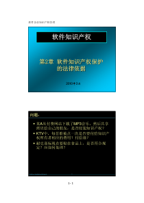 软件知识产权(大类选修)02_软件知识产权保护的法律依据