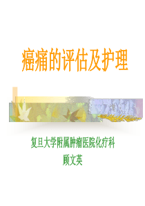 癌痛的评估及护理