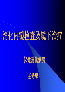 消化道内镜检查及镜下治疗王芳馨