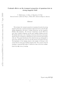 Coulomb effects on the transport properties of qua