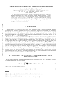 Covariant description of parametrized nonrelativis