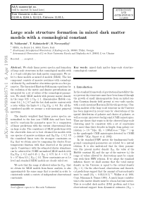 Large scale structure formation in mixed dark matt