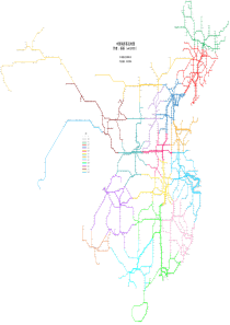 中国铁路客运线路图