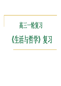 生活与哲学+复习全套课件