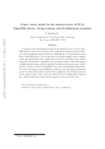 Center vortex model for the infrared sector of SU(