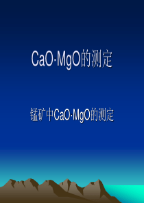 CaO・MgO的测定