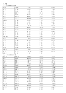 人教版小学数学一年级计算题20以内