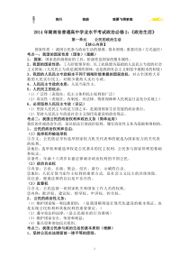 2014年湖南省普通高中学业水平考试政治必修2