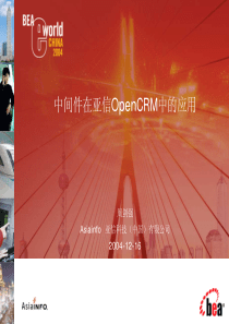 中间件在亚信OpenCRM中的应用