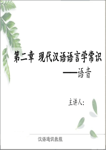 2现代汉语语言学常识语音篇 9汉字的注音讲解