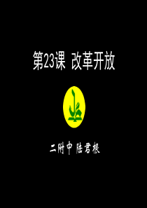 第23课 改革开放