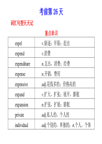 步步高2011届高考英语二轮复习考前特训课件：考前第26天