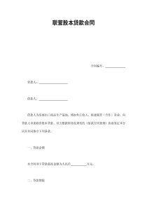 联营股本贷款合同（DOC7页）