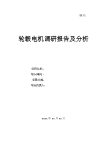 轮毂电机调研报告及分析