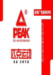 【PPT】PEAK经典广告案例分析