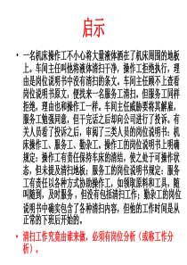 【PPT】一名机床操作工不小心将大量液体洒在了机床周围的地板讲解