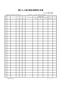 新工人安全教育汇总表GDAQ20501