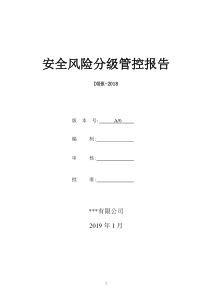 安全风险分级管控报告