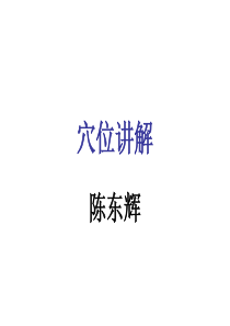 穴位讲解