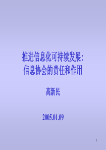 推进信息化可持续发展