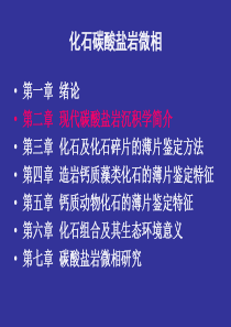 化石微相 第2章 现代碳酸盐岩沉积学简介