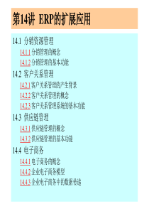 第14讲 ERP的扩展应用