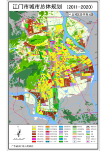 江门市城区主体规划图(2011-2020)