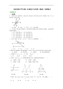 《相交线与平行线》全章复习与巩固(提高)巩固练习